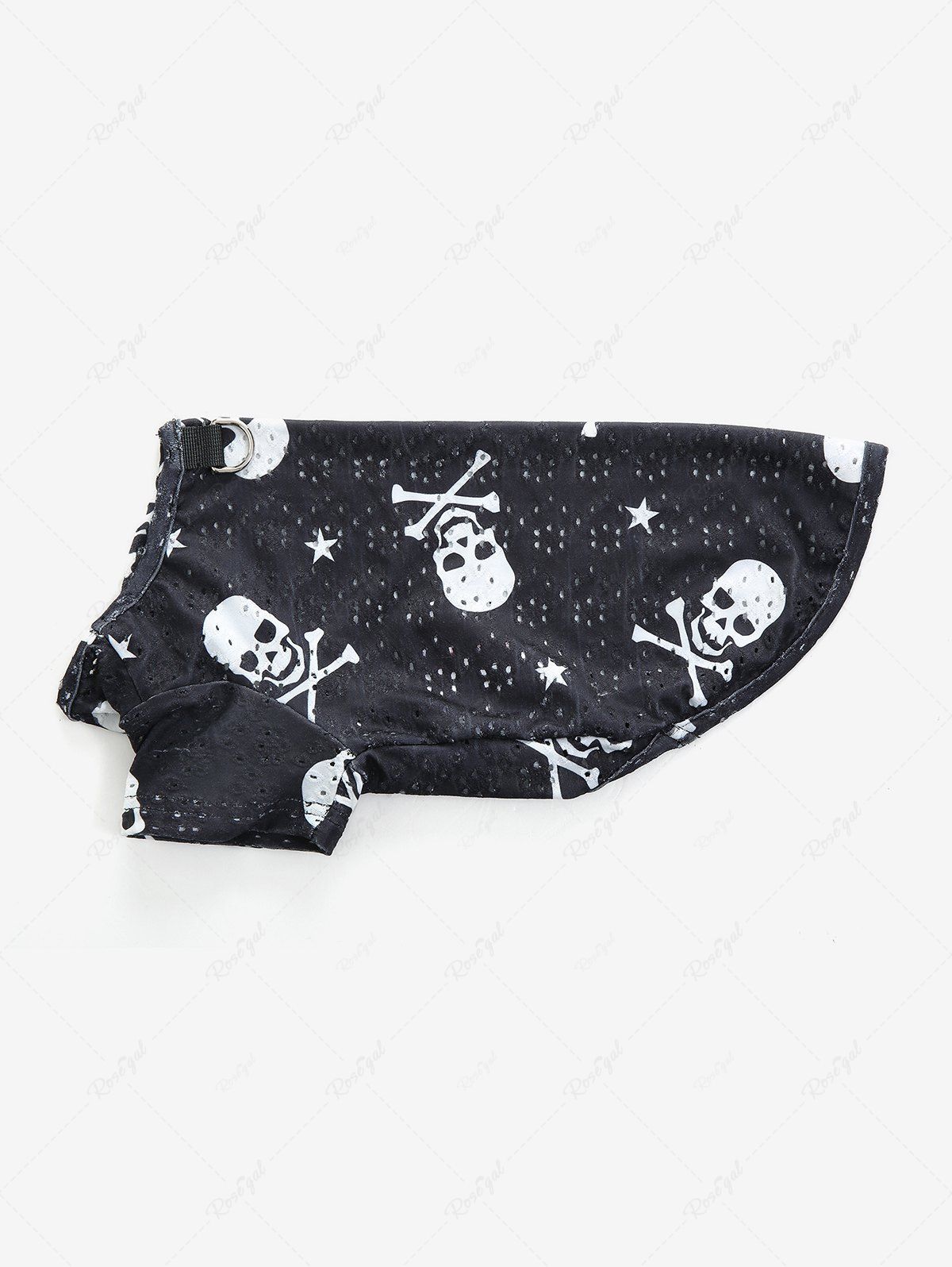 Pet's Halloween Skulls Printed Hollow Out Breathable T-shirt
