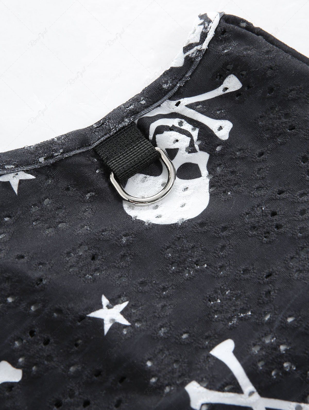 Pet's Halloween Skulls Printed Hollow Out Breathable T-shirt
