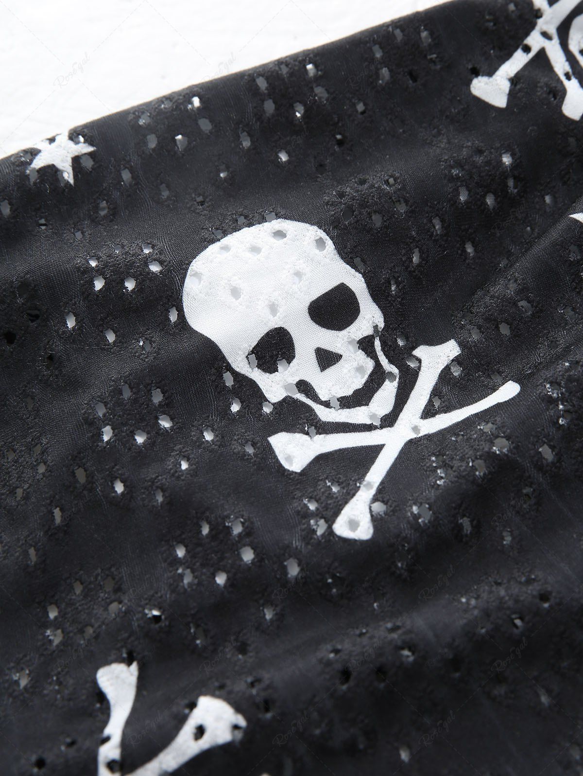 Pet's Halloween Skulls Printed Hollow Out Breathable T-shirt