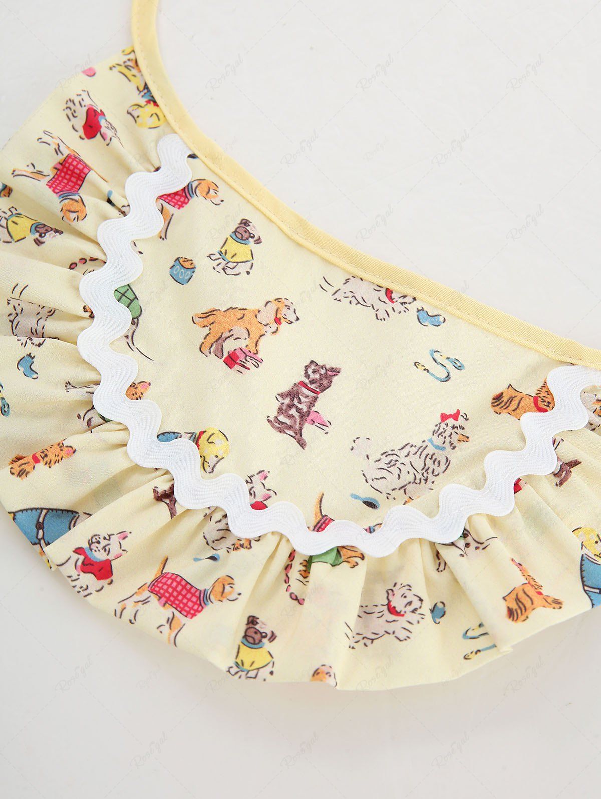 Pet's Dogs Snake Printed Ruffles 100% Cutton Bibs Bandana