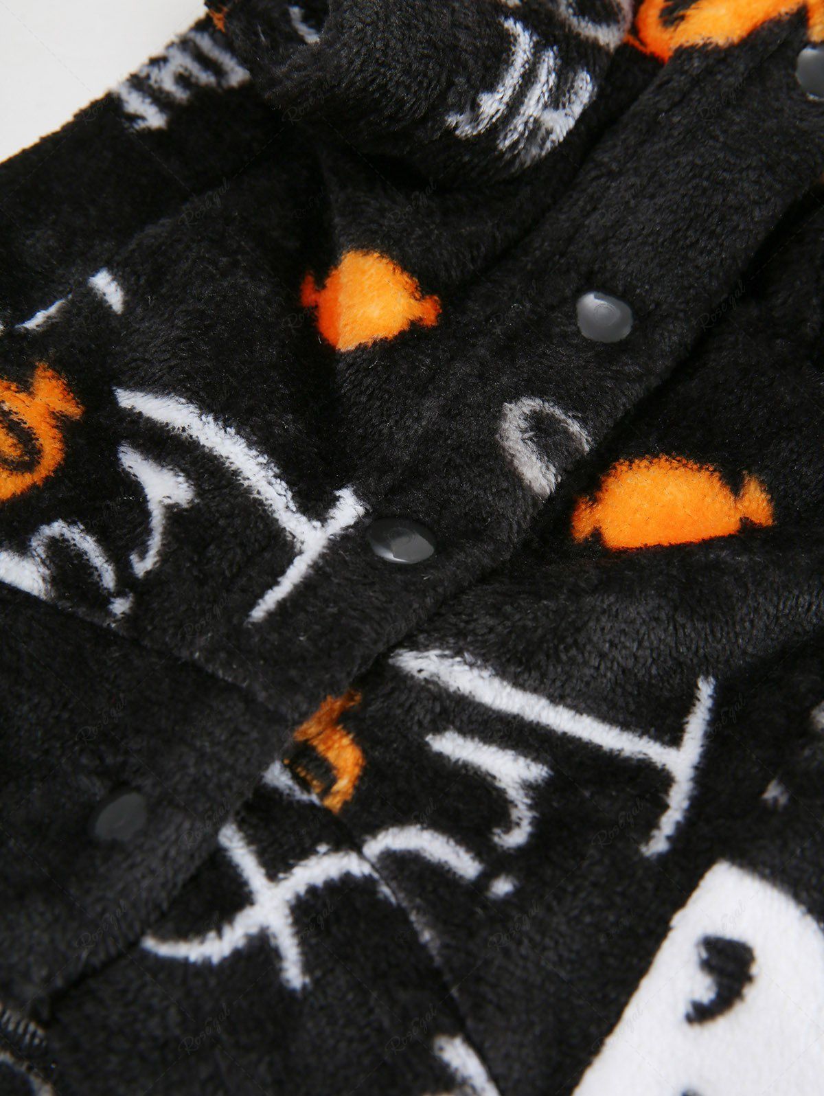 Pet's Halloween Pumpkin Candy Letters Printed Fleece Hoodie
