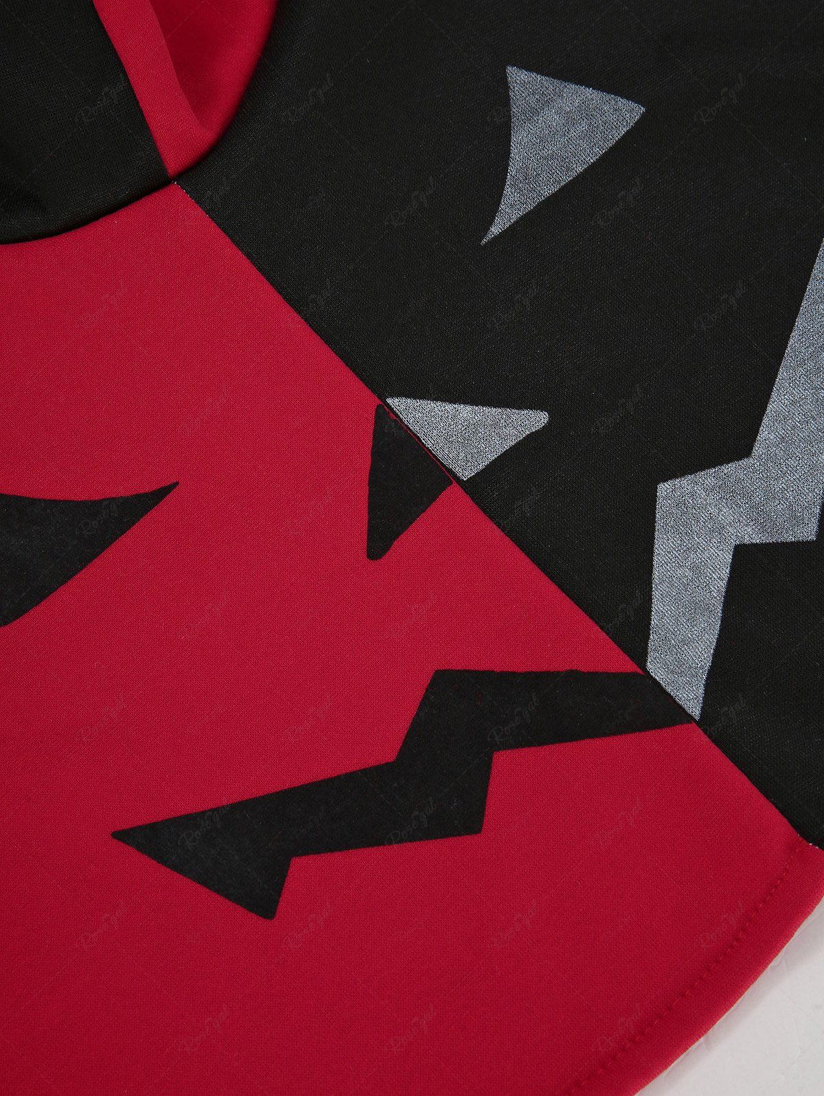 Pet's Halloween Costume Pumpkin Face Colorblock Printed Hooded Cloak