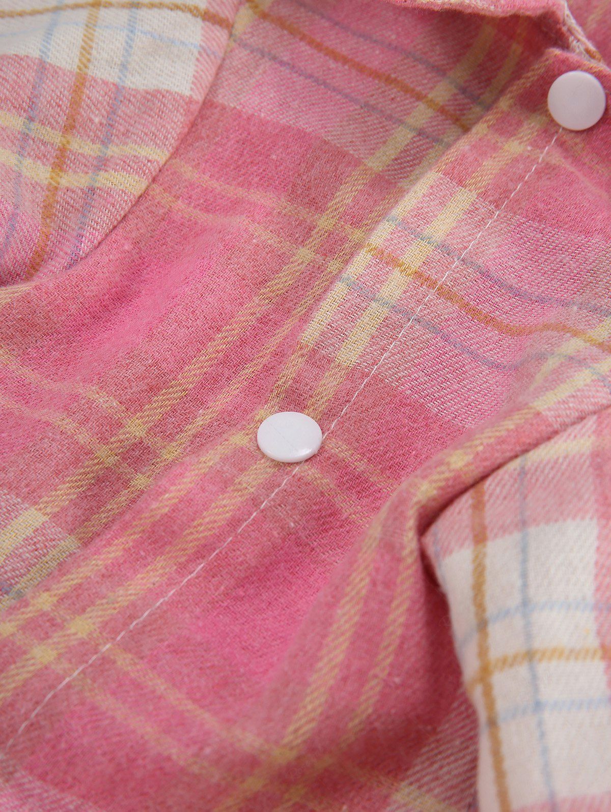 Pet's Plaid Printed D-Ring Button Shirt