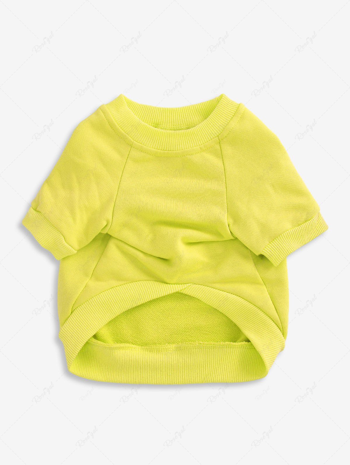 Sweat-shirt brodé en jacquard avec lettres de couleur unie, tenues assorties pour chien et propriétaire