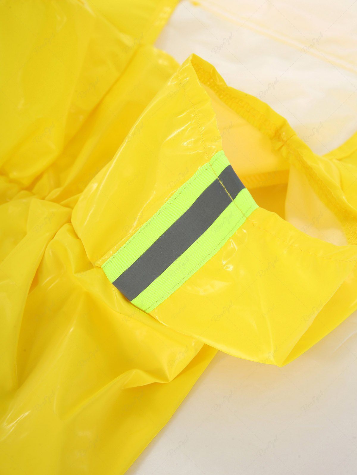 Pet's Reflective Strips Drawstring Pocket Raincoat