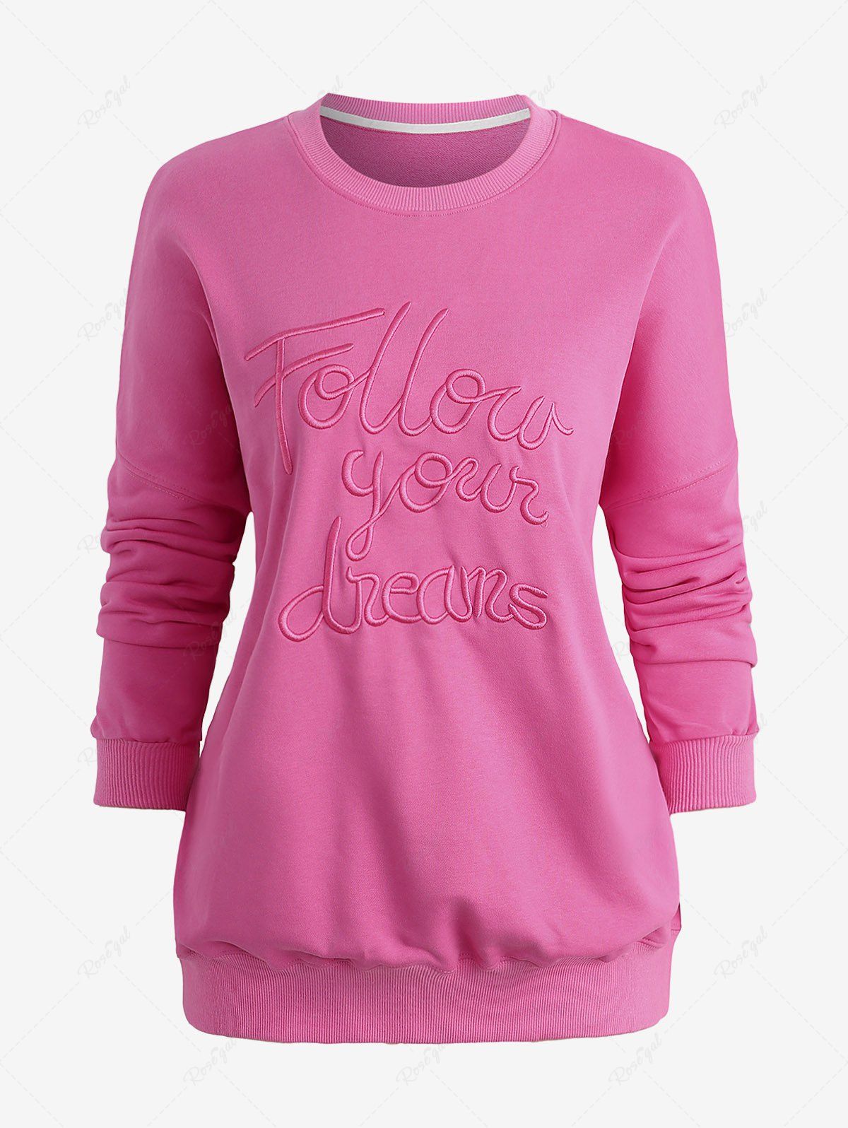 Sweat-shirt brodé en jacquard avec lettres de couleur unie, tenues assorties pour chien et propriétaire