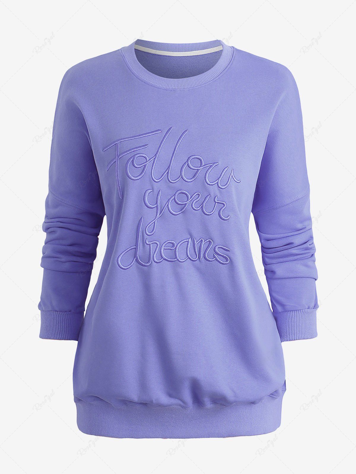 Sweat-shirt brodé en jacquard avec lettres de couleur unie, tenues assorties pour chien et propriétaire
