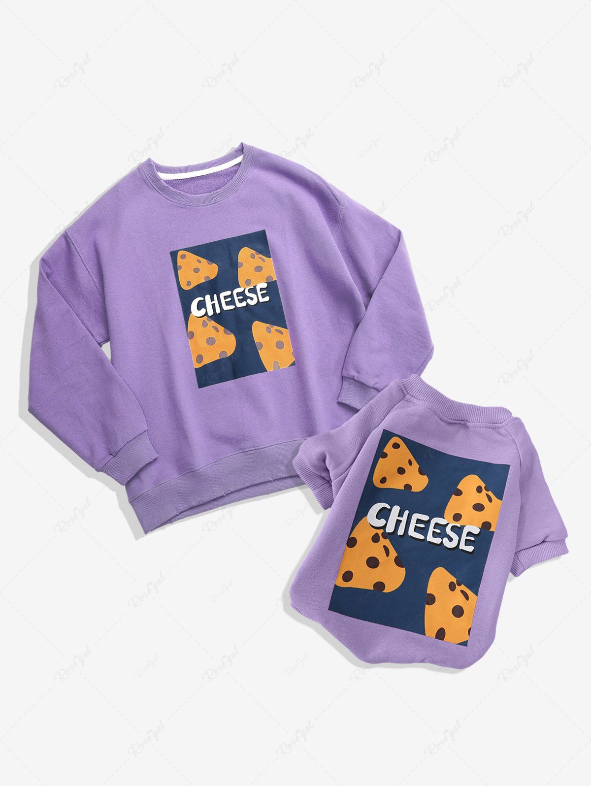 Sweat-shirt à imprimé graphique géométrique avec lettres, tenues assorties pour chien et propriétaire