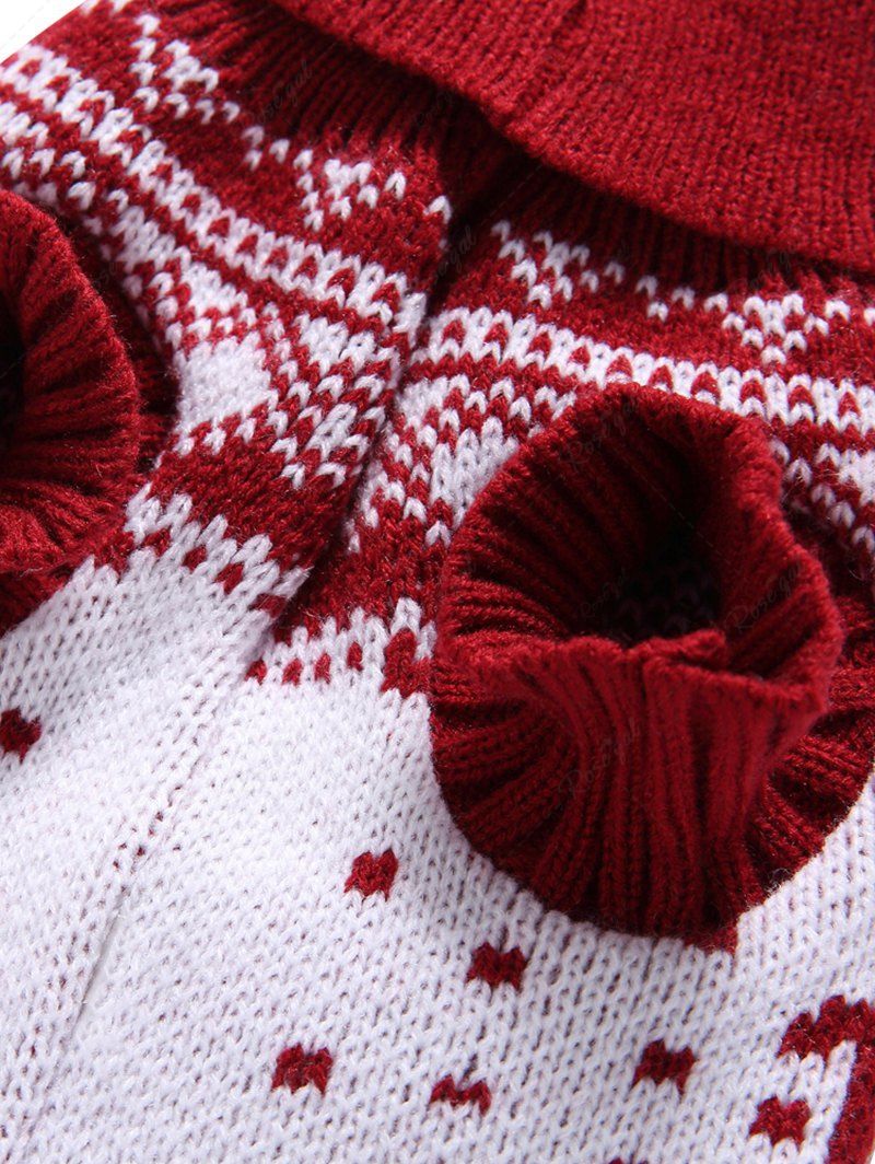 Pet's Christmas Elk Floral Printed Sweater