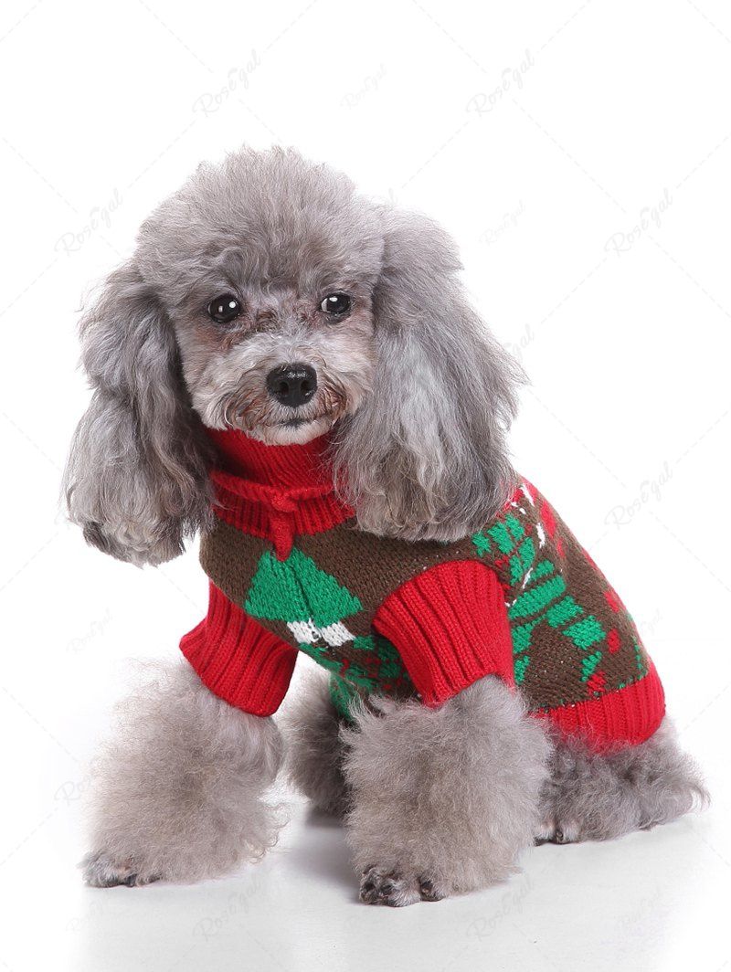 Christmas Snowflake Ugly Funny Elk Print Cardigan and Sweater Dog and Owner Matching Outfits