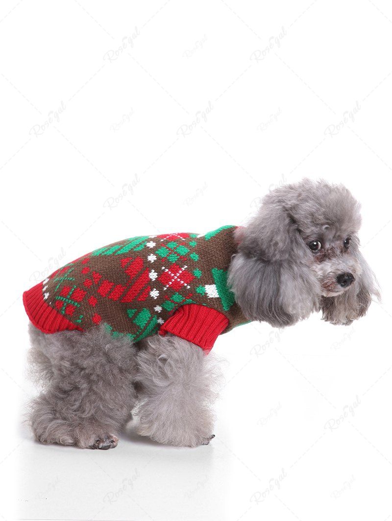 Christmas Snowflake Ugly Funny Elk Print Cardigan and Sweater Dog and Owner Matching Outfits