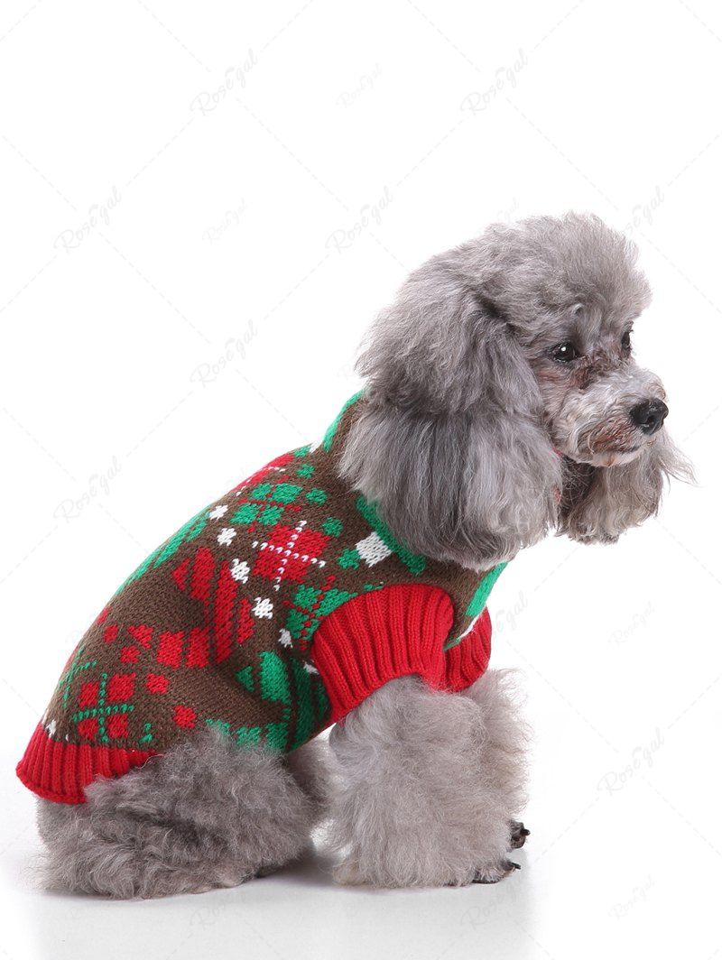 Christmas Snowflake Ugly Funny Elk Print Cardigan and Sweater Dog and Owner Matching Outfits