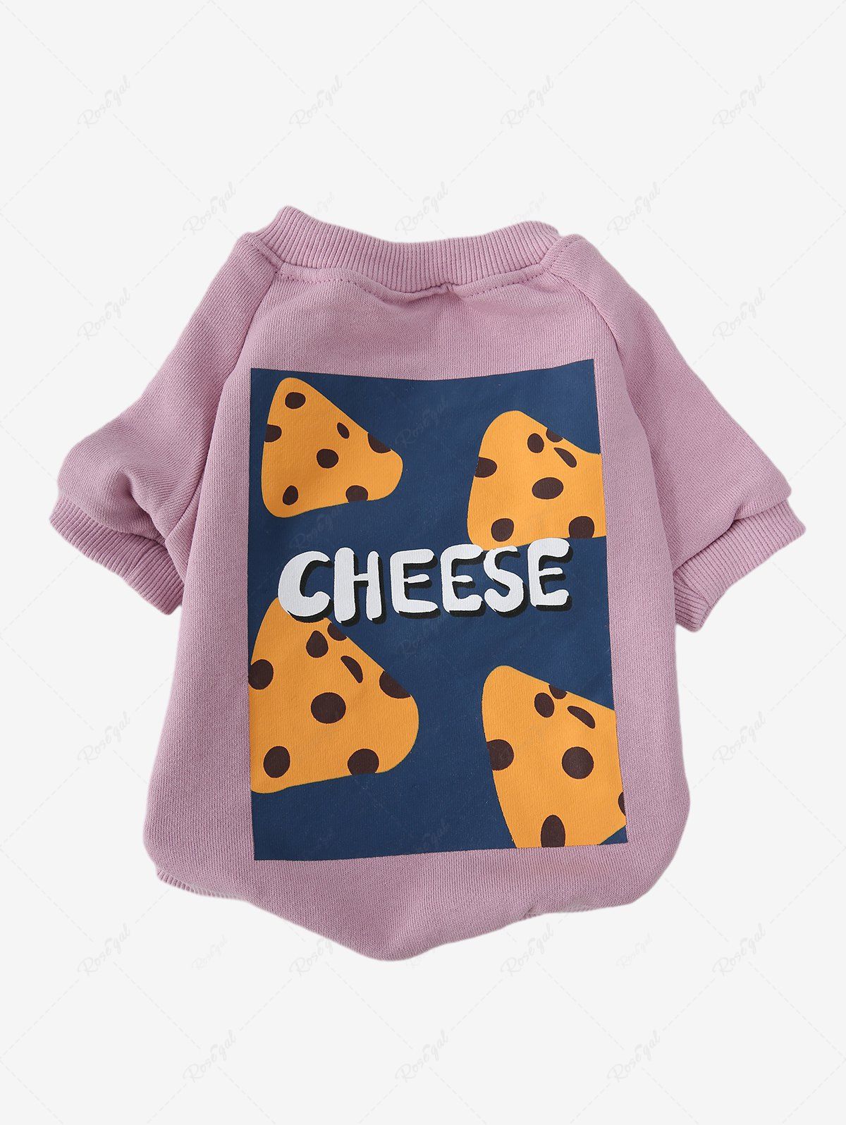 Sweat-shirt imprimé graphique géométrique avec lettres de fromage Tenues assorties pour chien et propriétaire