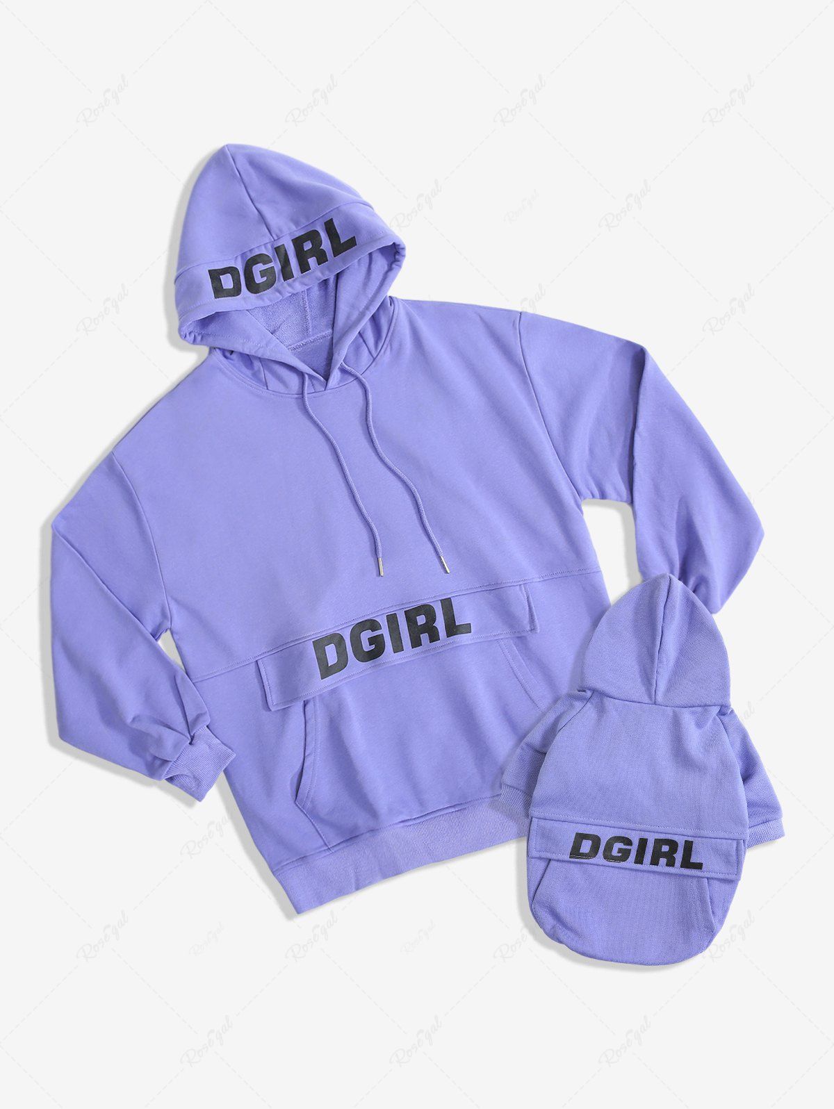 Letters Print Hoodie Dog And Owner Matching Outfits