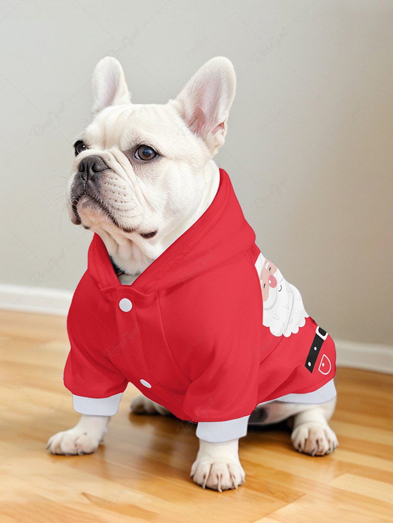 Sweat à capuche imprimé ceinture Père Noël de Pet's Christmas