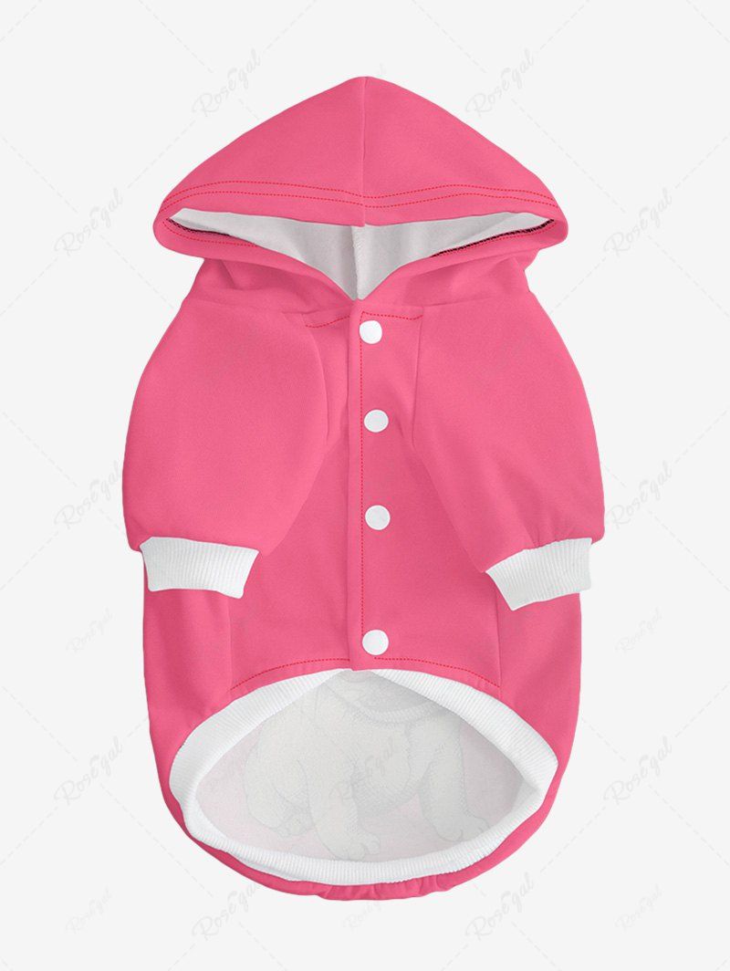 Sweat à capuche imprimé nœud papillon pour chien de compagnie