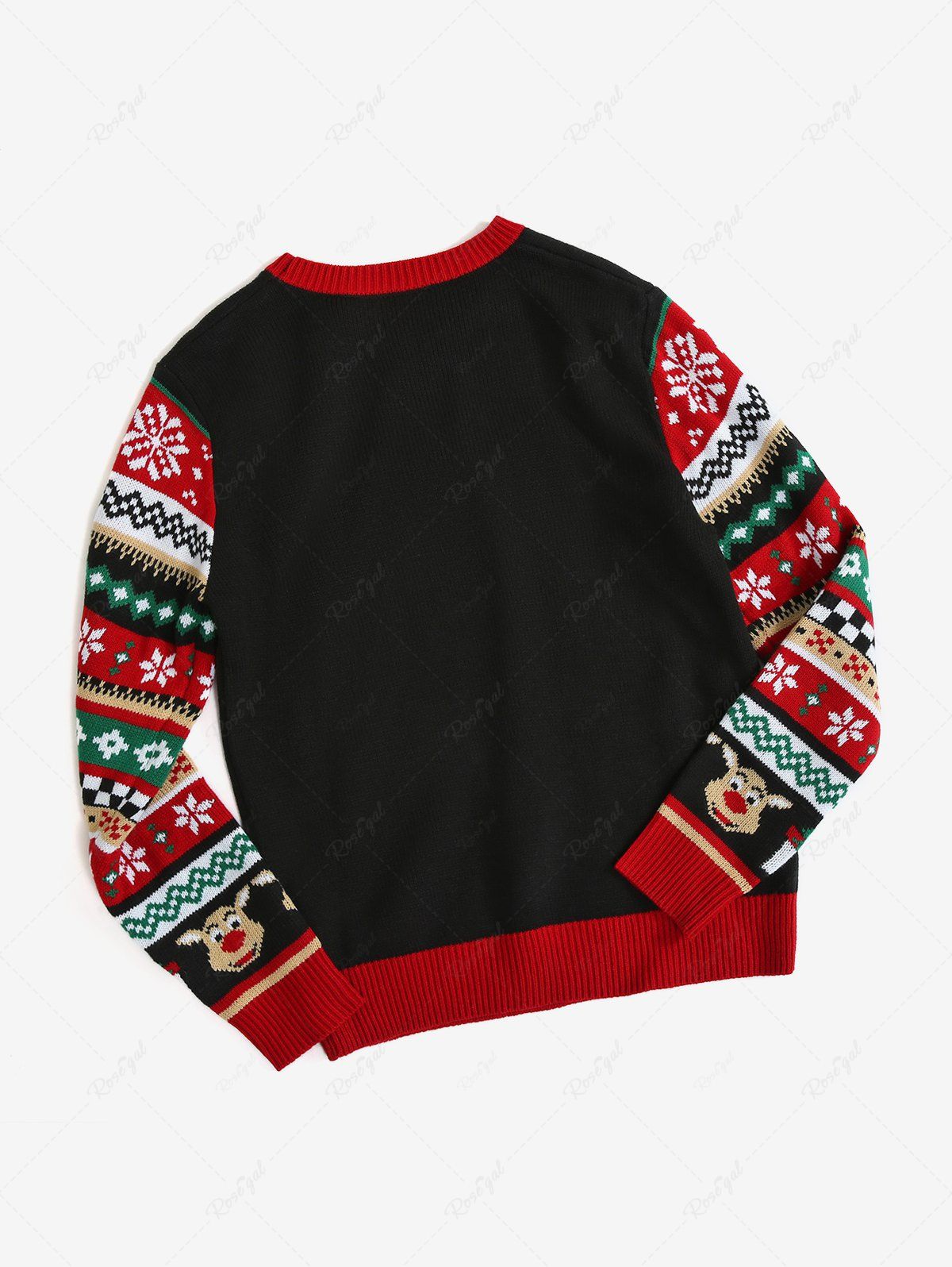 Pull imprimé flocon de neige et élan de sapin de Noël drôle et laid pour chien et propriétaire, tenues assorties