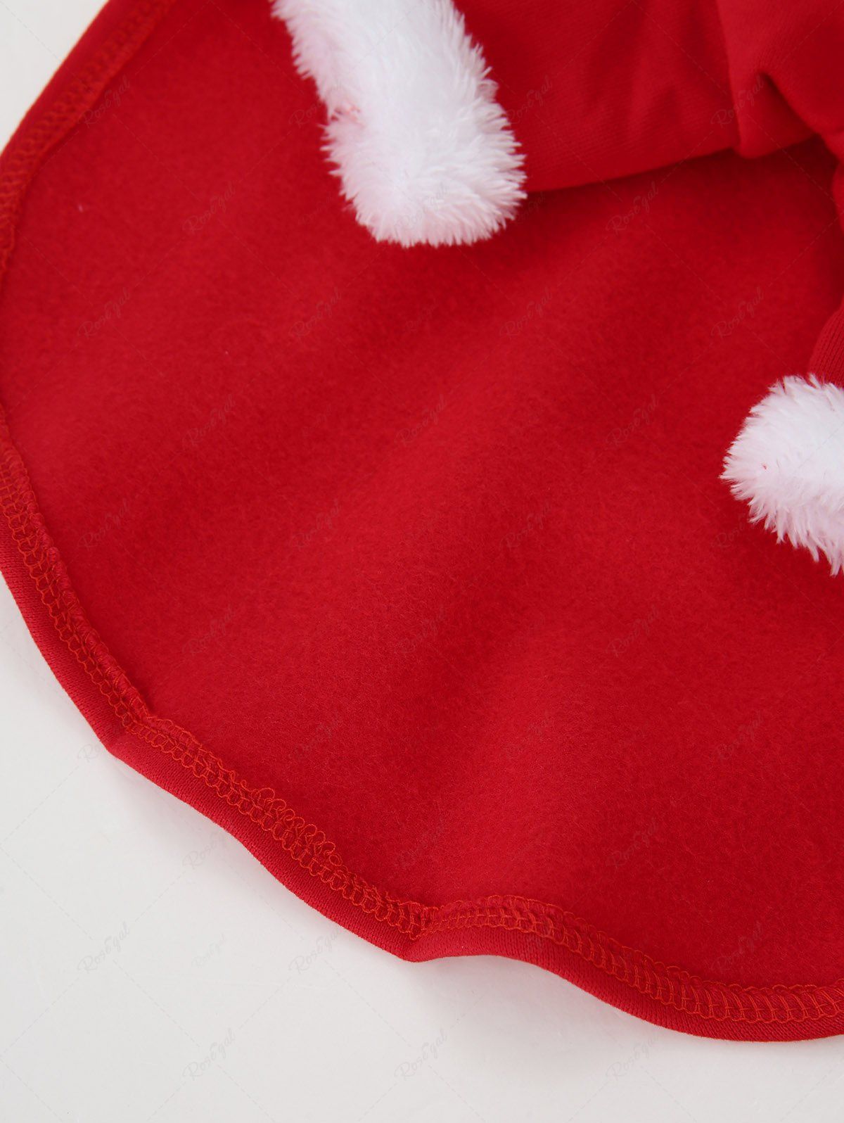 Pet's Christmas Fleece Trim Buttons Santa Claus Costume With Hat