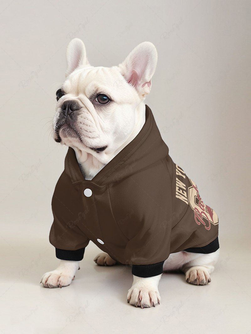 Sweat à capuche imprimé lettres, tenues assorties pour chien et propriétaire
