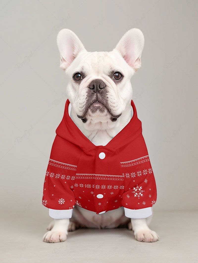 Sweat à capuche à imprimé rayé pour chien avec chapeau et flocon de neige et sapin de Noël, tenues assorties pour chien et propriétaire