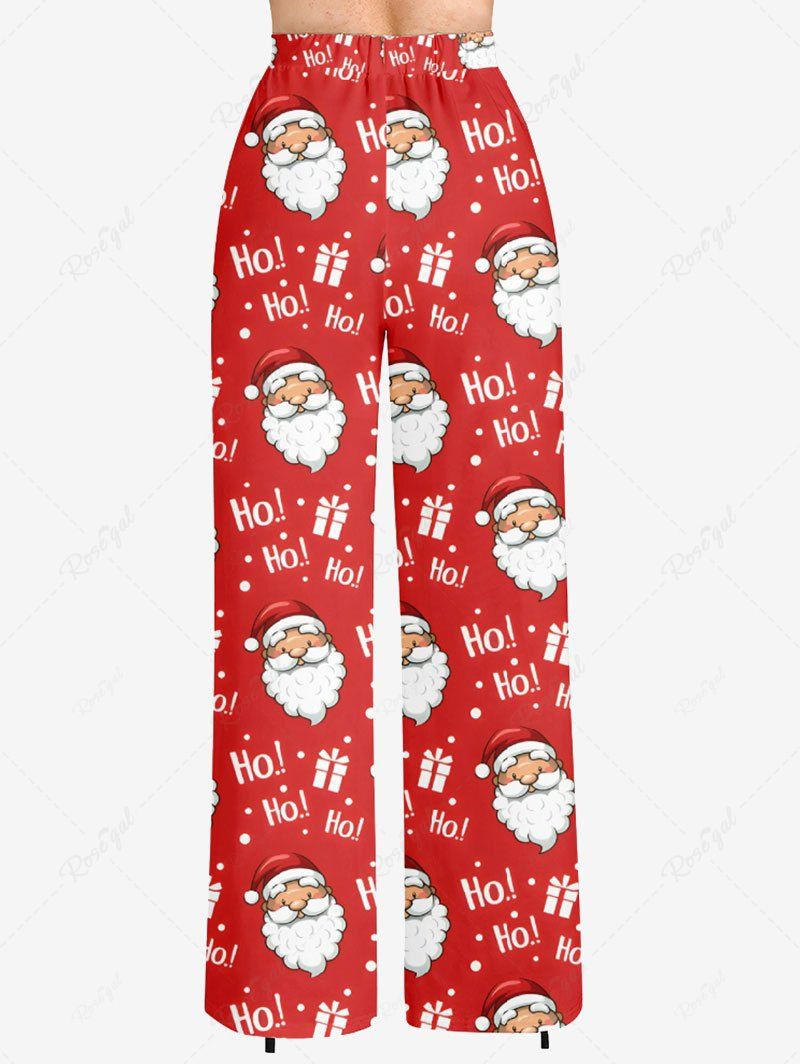 Coffret cadeau de Noël Père Noël, bavoirs imprimés, bandana et pantalon, tenues assorties pour chien et propriétaire