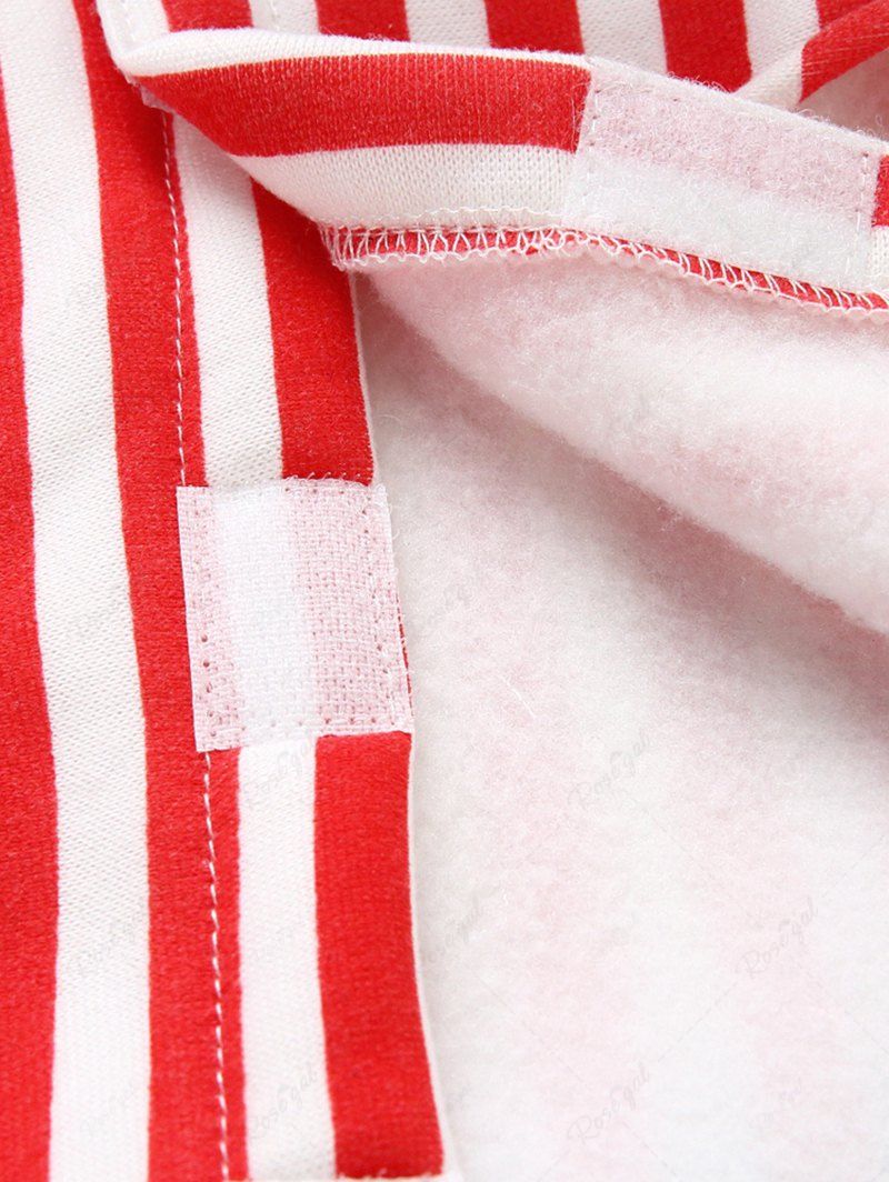 Pet's 4th of July Independence Day Costume Patriotic American Flag Striped Printed Dress with Toggle Hat