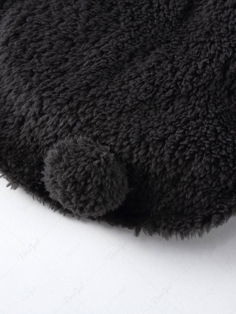 Pet's Two Tone Colorblock Panda Custome Coat With Hat