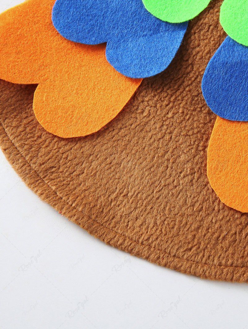 Pet's Colorful Feather Cloak Cape Costumes With Owl Hat