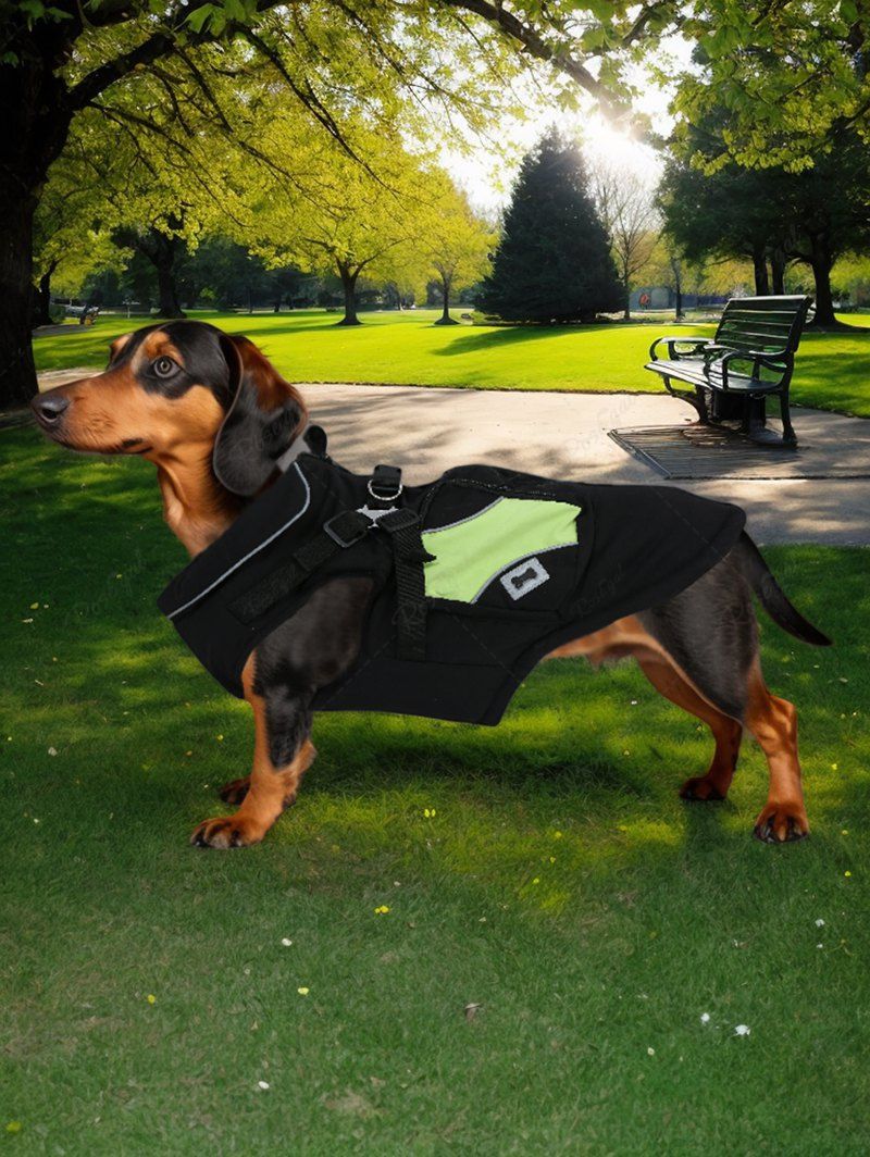 Veste chaude avec doublure polaire et poche zippée pour animaux de compagnie