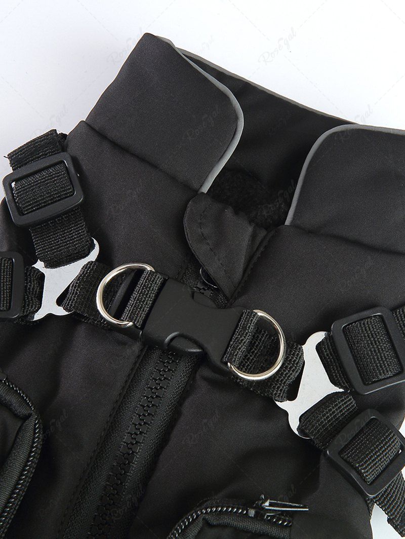 Veste chaude avec doublure polaire et poche zippée pour animaux de compagnie