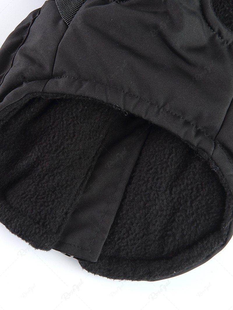 Veste chaude avec doublure polaire et poche zippée pour animaux de compagnie