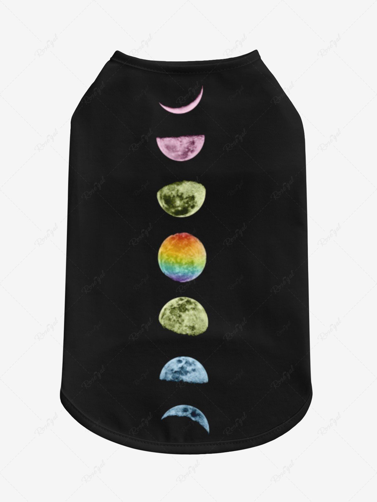 Ombre Moon Planet Print Hoodie Tank Top Dog And Owner Matching Outfits