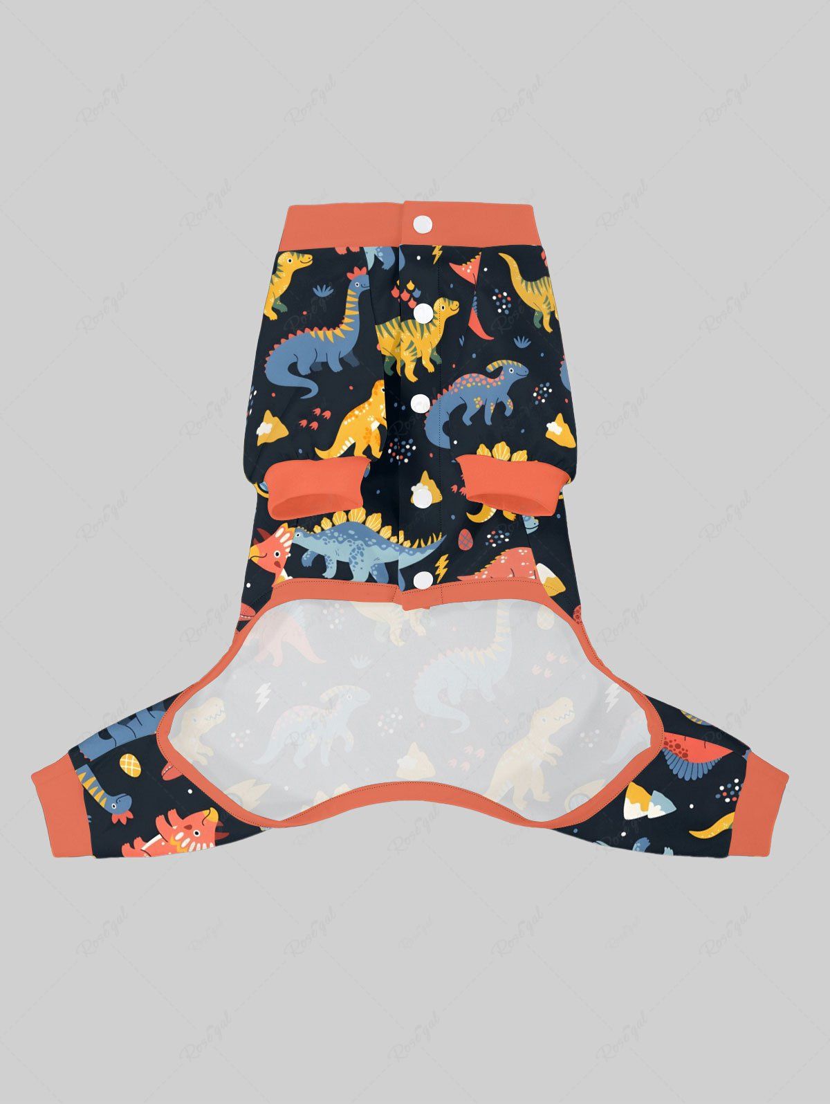 Dinosaur Printed Pajama and Wide Leg Pants Dog and Owner Matching Outfits