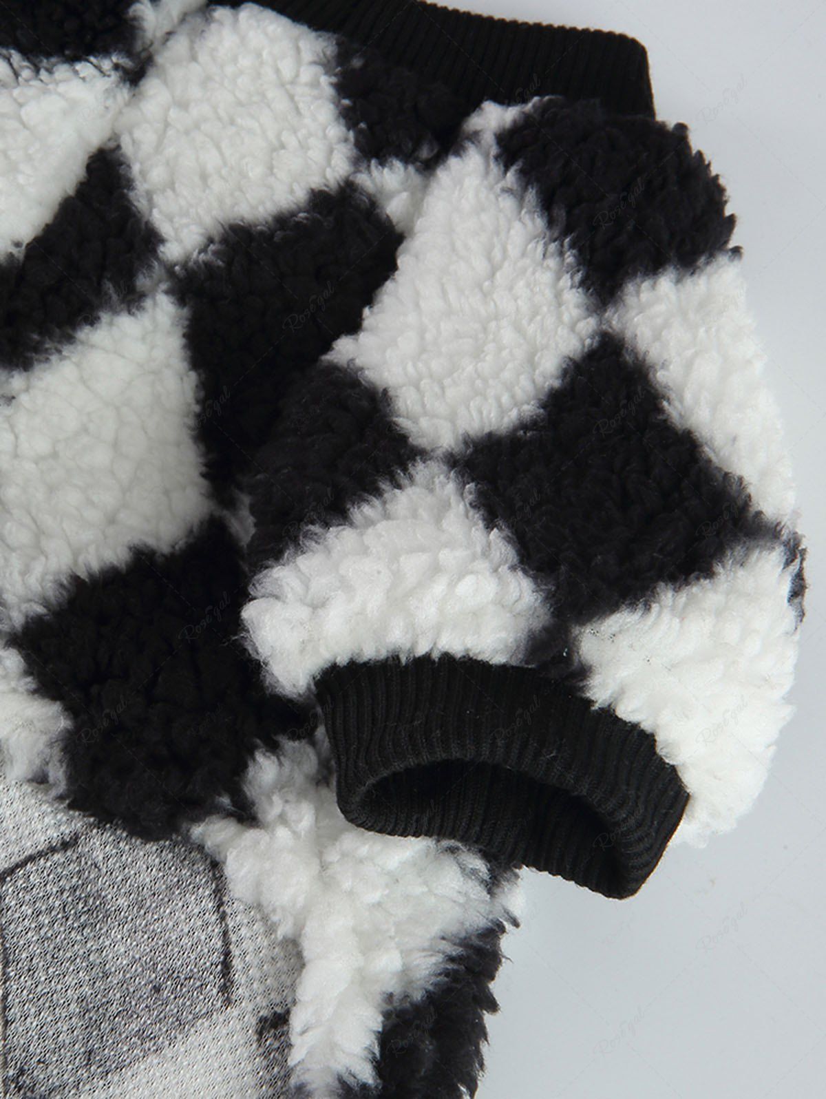 Pet's Two Tone Checkered Printed Fleece Pajama