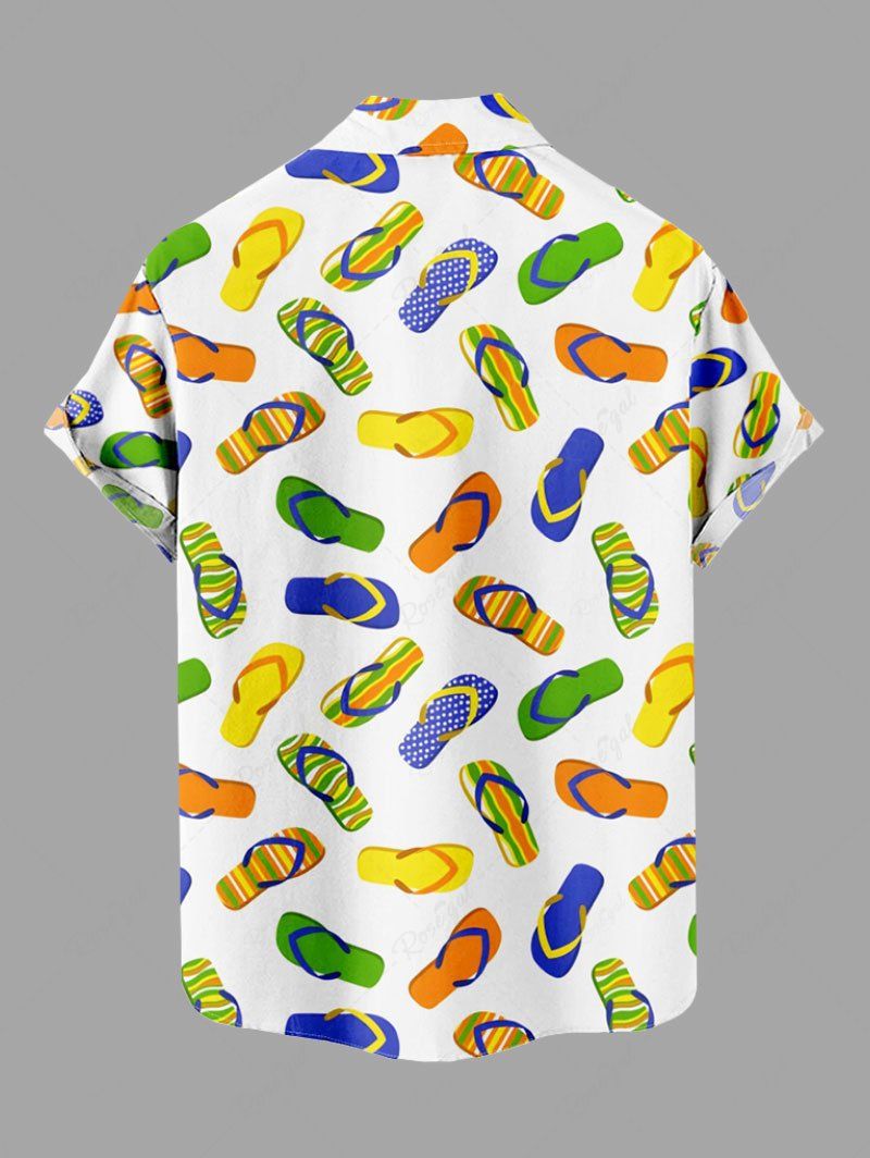 Tongs colorées imprimées Hawaii Débardeur et chemise Tenues assorties pour chien et propriétaire