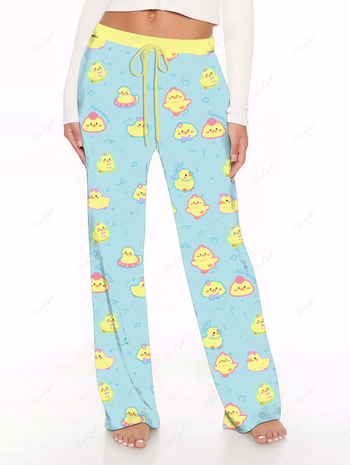 Bowknot Dark Heart Printed Casual Pajama and Wide Leg Pants Dog and Owner Matching Outfits