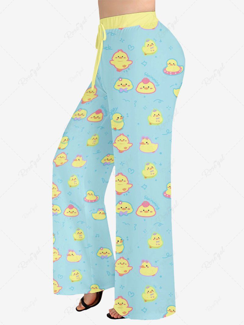 Bowknot Dark Heart Printed Casual Pajama and Wide Leg Pants Dog and Owner Matching Outfits