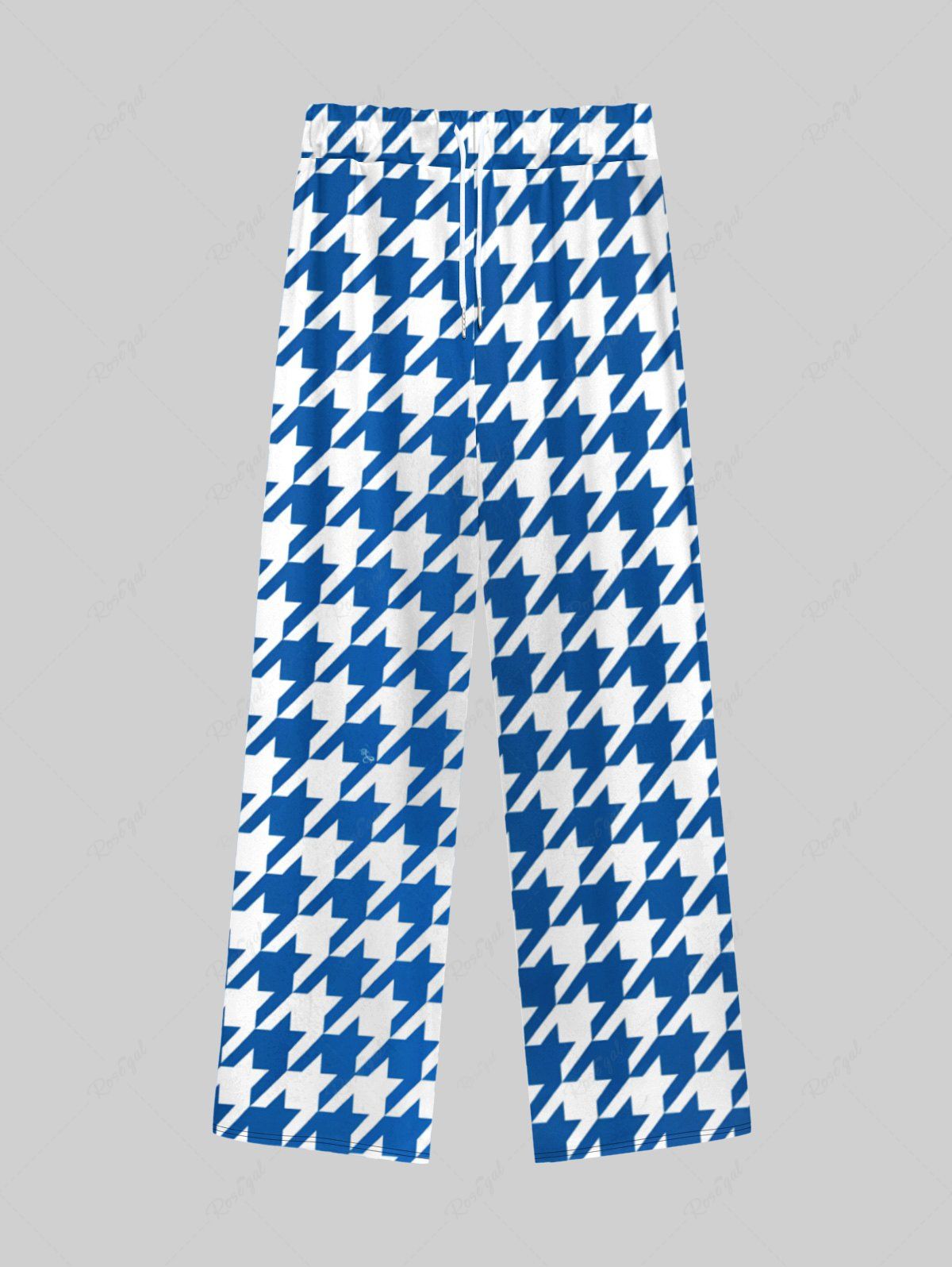 Houndstooth Print Pajama and Wide Leg Pants For Men Dog and Owner Matching Outfits