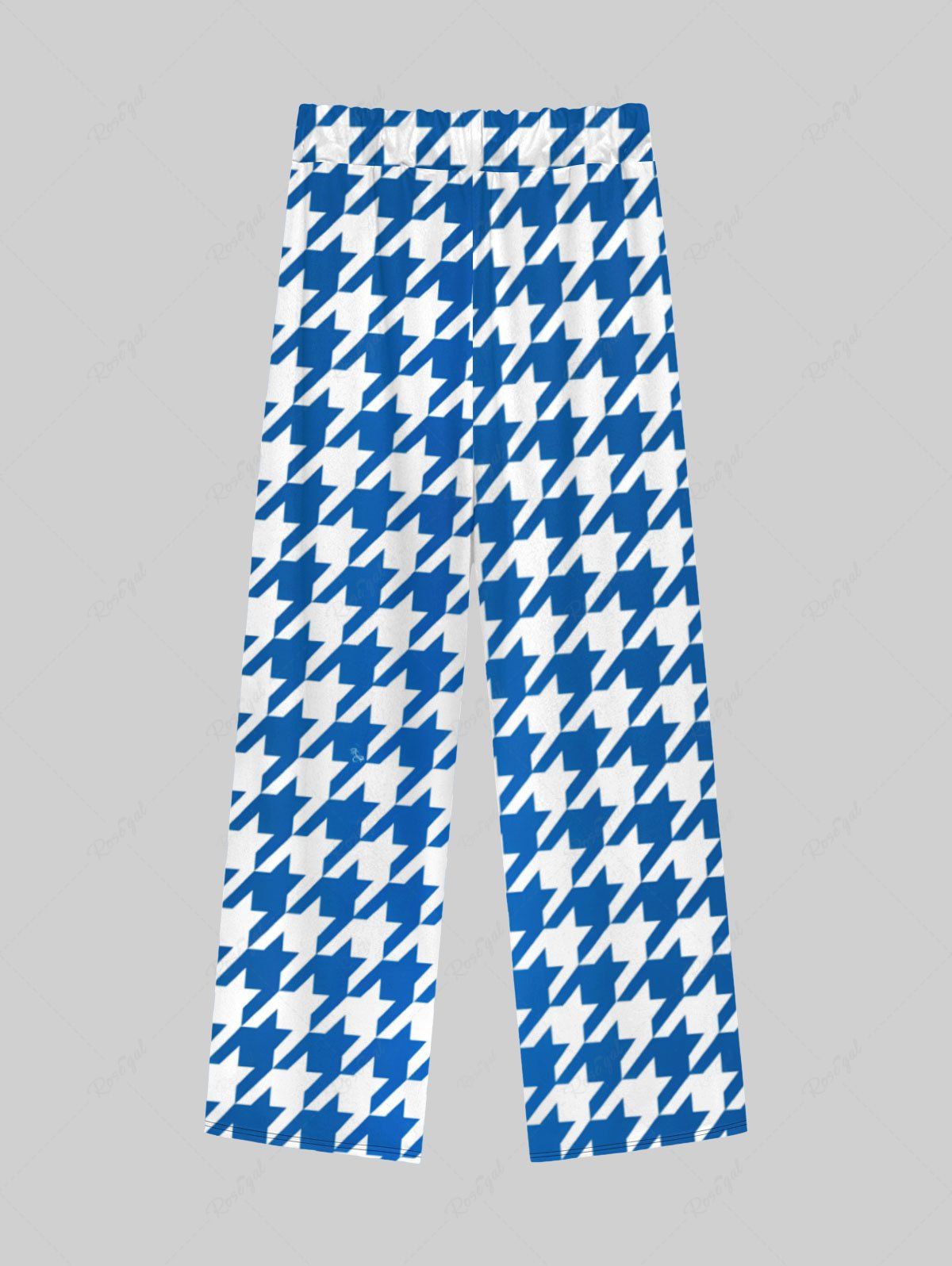Houndstooth Print Pajama and Wide Leg Pants For Men Dog and Owner Matching Outfits
