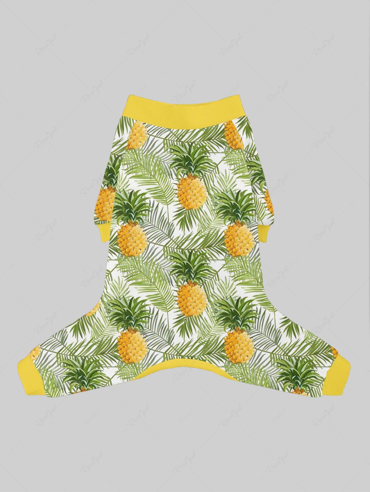 Pet's Tropical Leaf Pineapple Printed Pajama