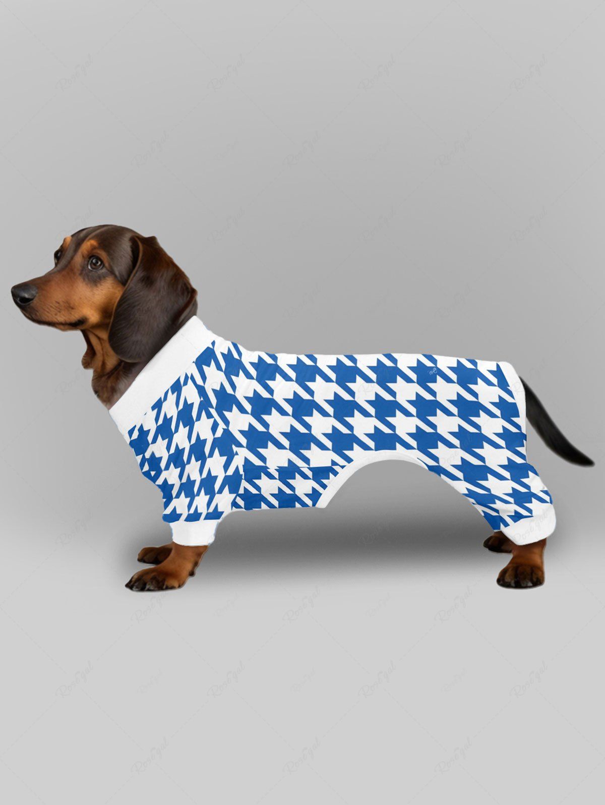 Houndstooth Print Pajama and Wide Leg Pants For Men Dog and Owner Matching Outfits