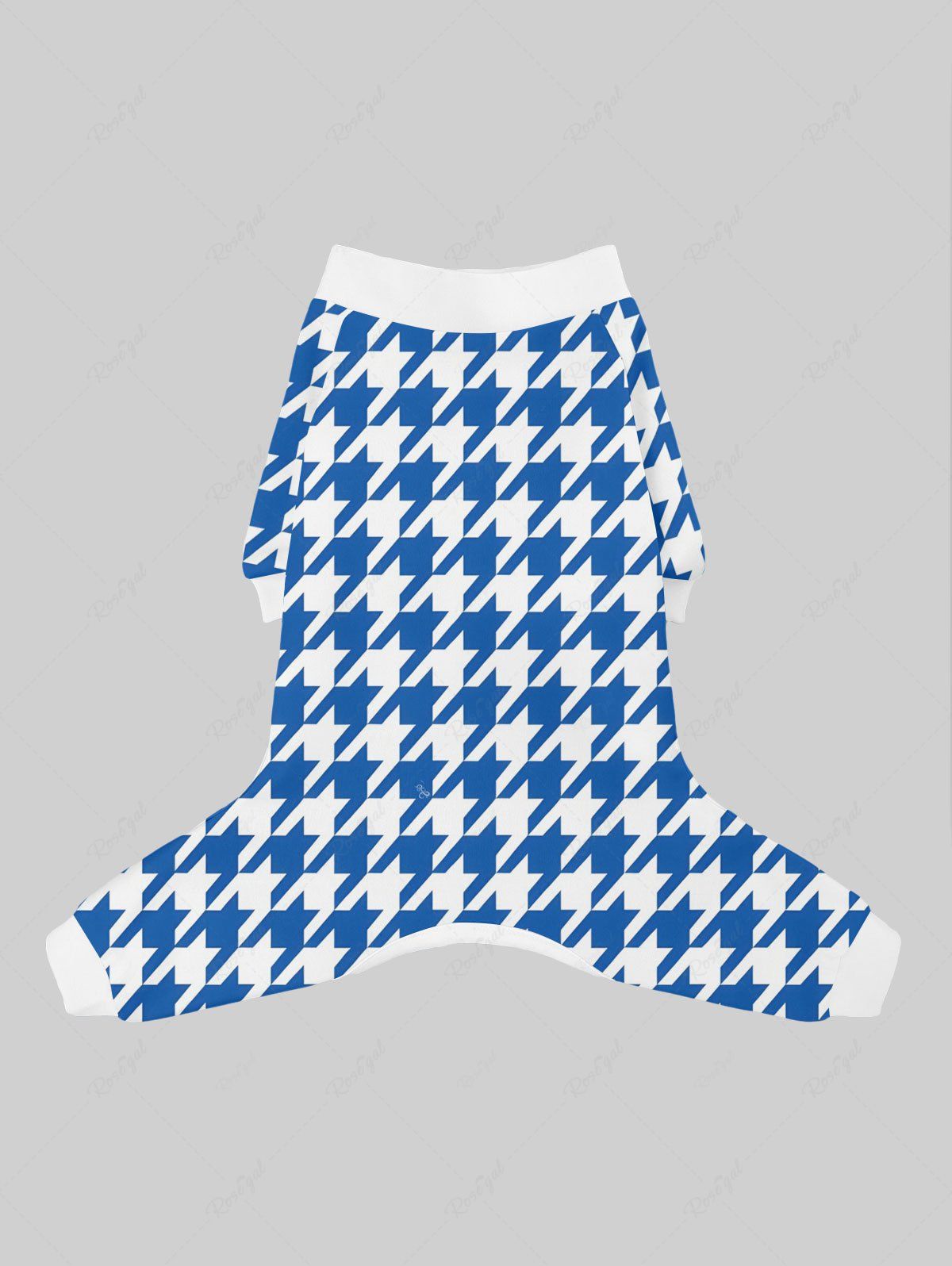 Houndstooth Print Pajama and Wide Leg Pants For Men Dog and Owner Matching Outfits