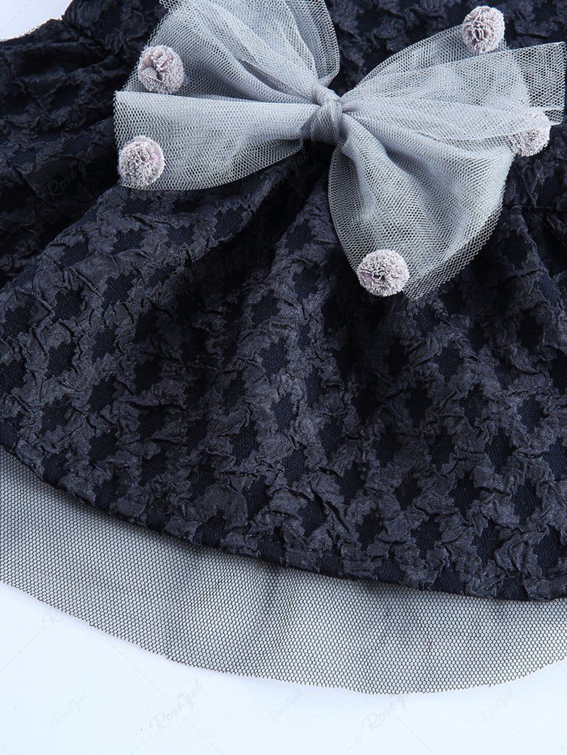 Pet's Bowknot Lace Trim Dress