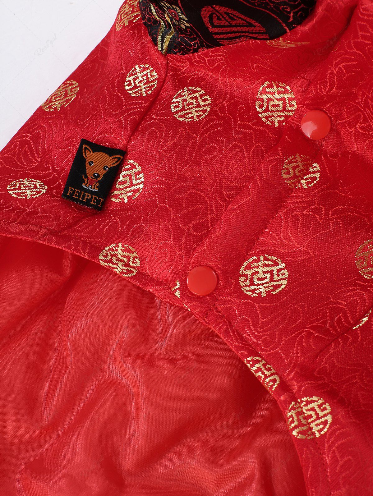 Pet's Chinese New Year Flower Jacquard Embroidery Coat