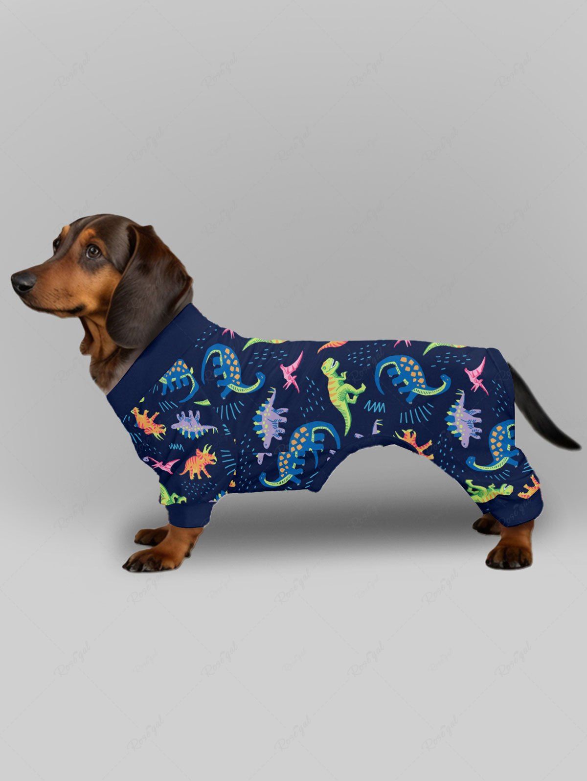 Colorful Dinosaur Print Pajama Pants Dog And Owner Matching Outfits