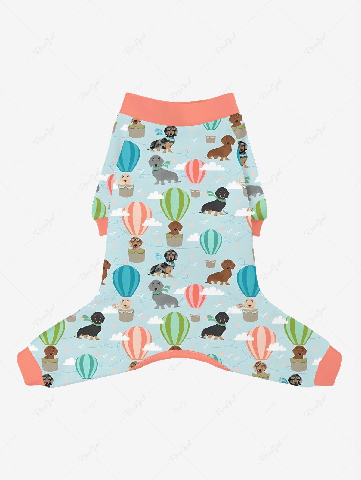 Pet's Dog Cloud Hot Air Balloon Printed Pajama