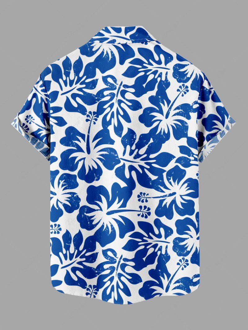 T-shirt imprimé fleur d'hibiscus à feuilles tropicales Tenues assorties pour chien et propriétaire