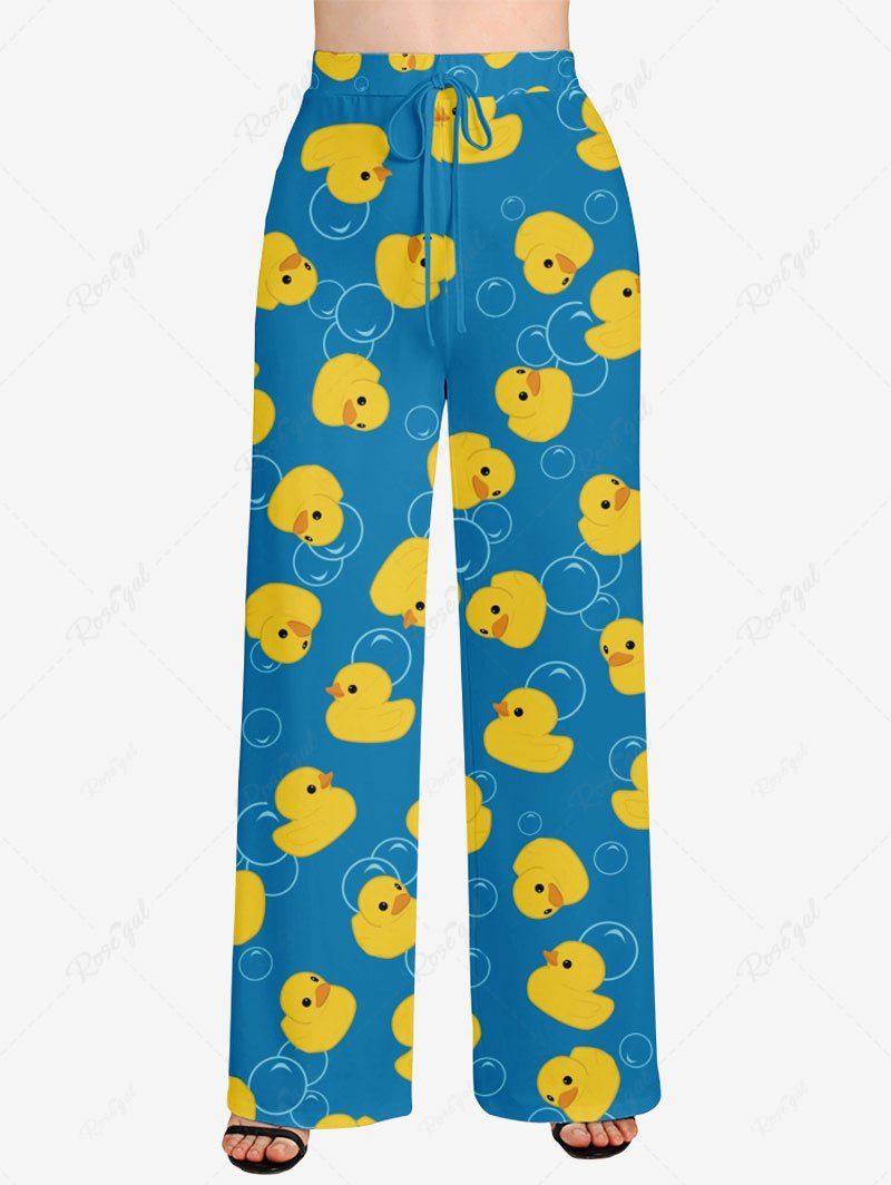 Duck Bubble Print Pants Pajama Dog And Owner Matching Outfits