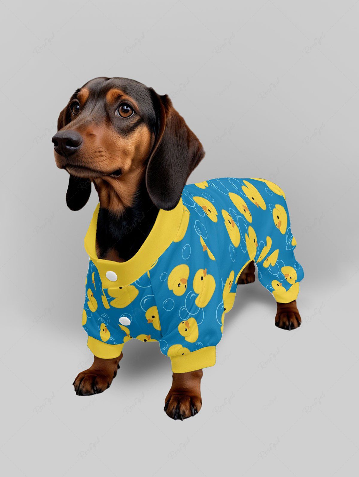 Duck Bubble Print Pants Pajama Dog And Owner Matching Outfits