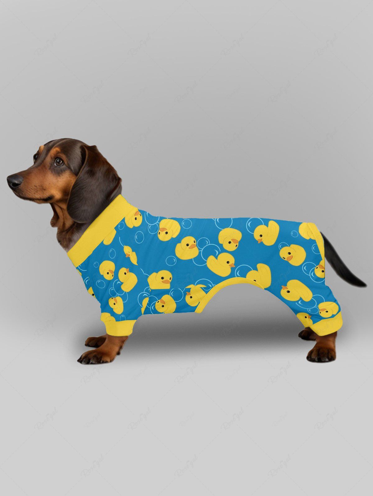 Duck Bubble Print Pants Pajama Dog And Owner Matching Outfits